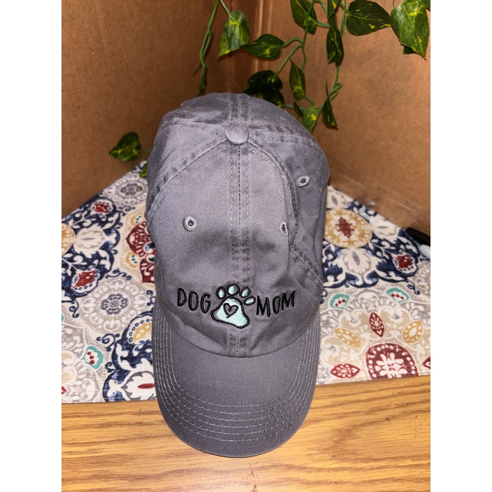Open Road Gray Dog Mom Embroidered Baseball Cap Adjustable Cotton Hat One Size